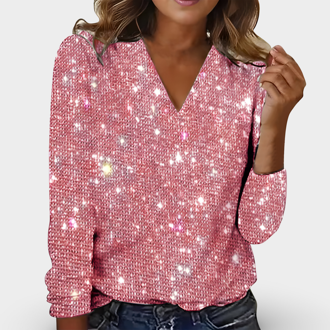 VICTORIA - V NECK DIAMOND TOP