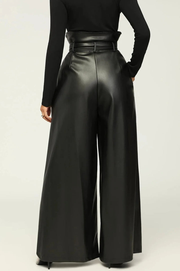 DILA - HIGH WAIST TROUSERS WITH BELT