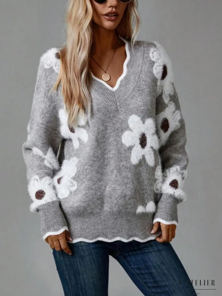 ELLEN - FLOWER SWEATER